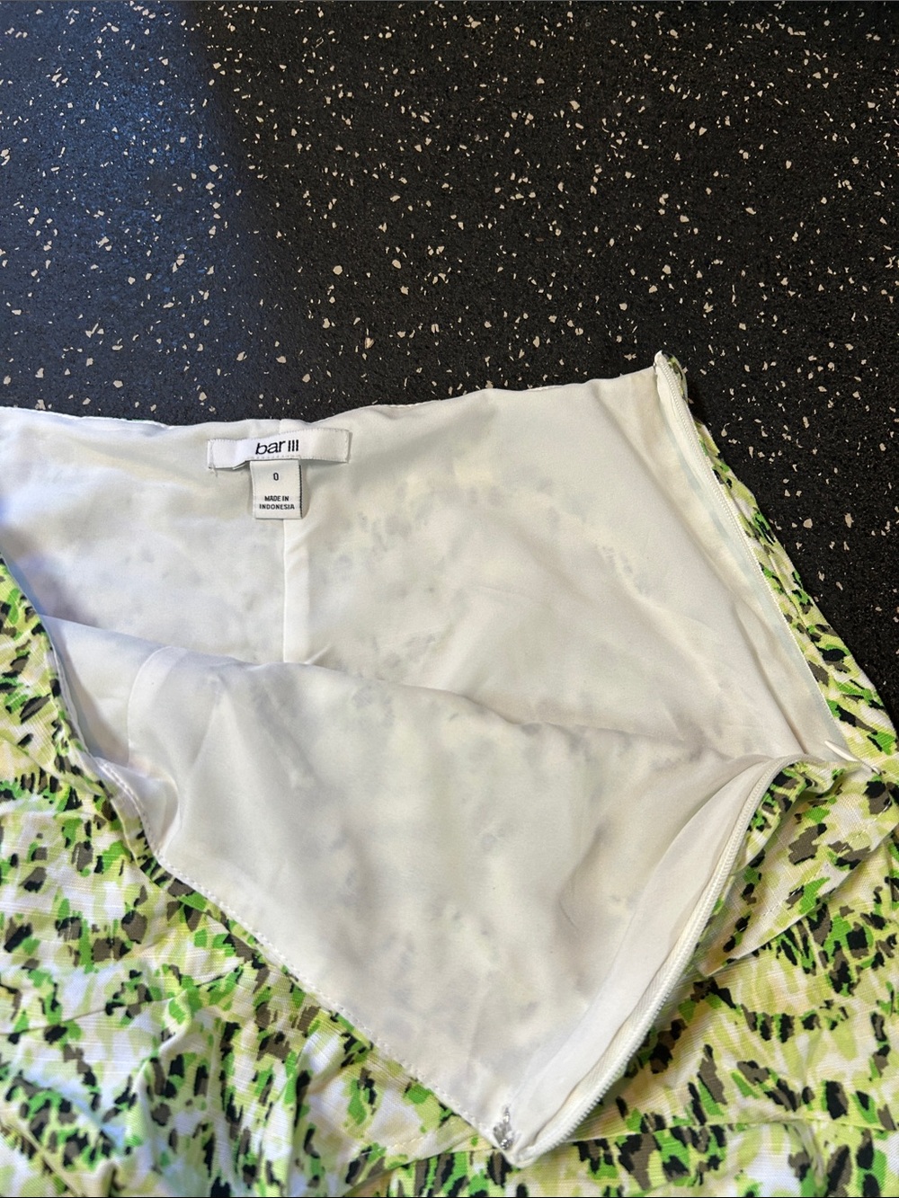 Bar III Green Patterned Ruffle Skort - Picture 2 of 4